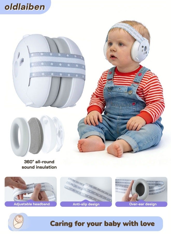 الدليبن واقيات الأذن الضوضاء للأطفال، واقيات الأذن القابلة للتعديل، واقيات الأذن العازلة للصوت للأطفال، واقيات الأذن العازلة للضوضاء للأطفال للنوم والسفر والحفلات الموسيقية الحية والمناسبات - Image 1